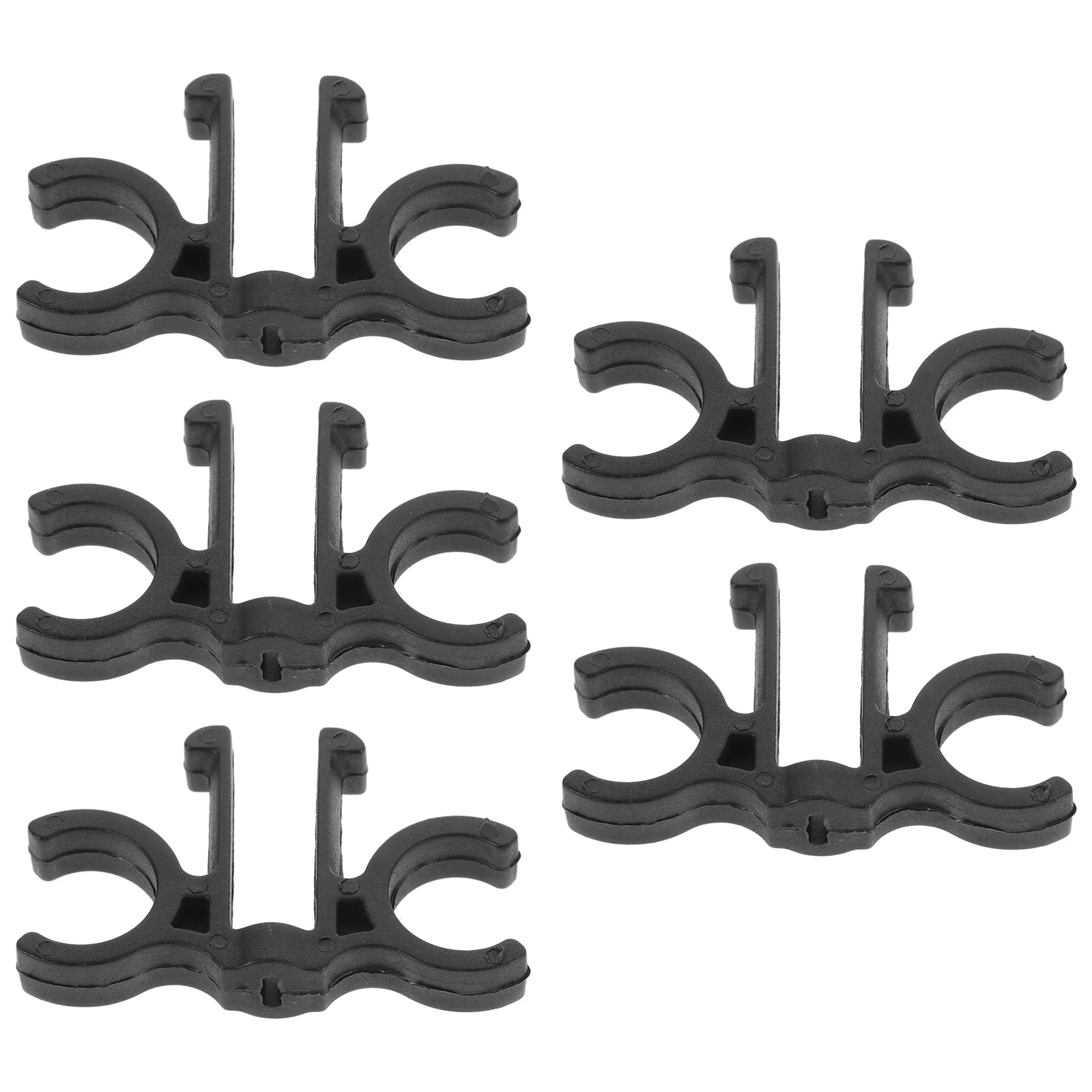 Trekking Pole Buckle Fishing Rod Clips Connector Bar Clamps Walking Stick Organizer Camping Hiking Mountaineering Cane 5 Pcs