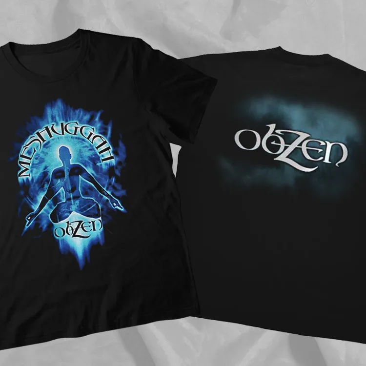 

Винтажная редкая черная двухсторонняя футболка Meshuggah Obzen
