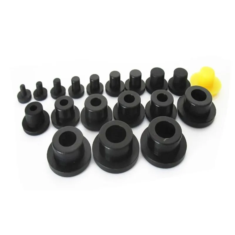 Solid Rubber Hole Caps 3mm-14mm High Temperature Resistance T Type Silicone Seal Hole Plugs Dust-proof Gasket Blanking End Caps