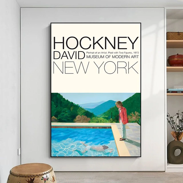 Vintage David Hockney Museum for Moderne Kunst Exhibition Poster (1987,  Framed)