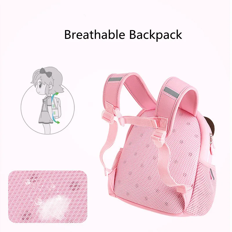 Disney Mickey Tsum Kindergarten Bag For Girls Boy Age 2-8 Student Shoulder Orthopedic Breathable Backpack Large Capacity Mochila