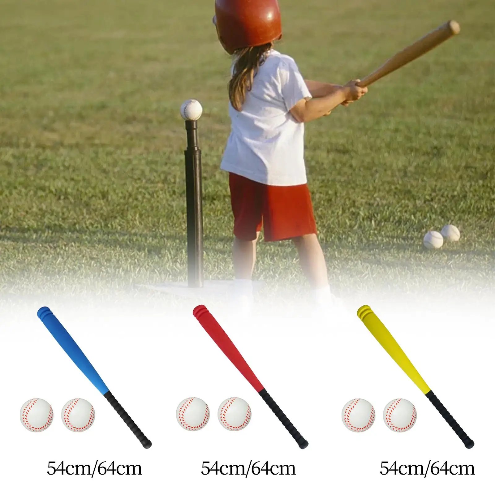 Sports Baseball Bats and Ball Set Kids Baseball Toy Motor Skills Baseball Toy Baseball Bats Toy for Swing Batting Hitting