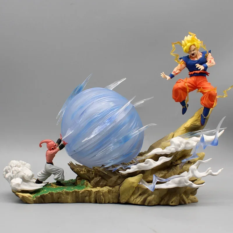 

20cm Dragon Ball Z Figure Son Goku VS Frieza Buu Kamehameha Anime Figure GK Figurine PVC Statue Model Doll Collectible Ornaments