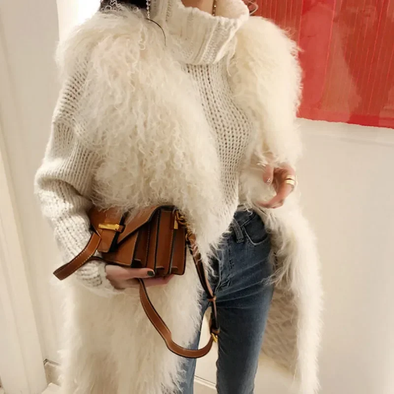 Faux Fox Fur Vest Coat Winter Women Casual Slim Sleeveless Jacket Imitation Mink Chic Fur Tank Long Hair shaggy Cardigan Tops
