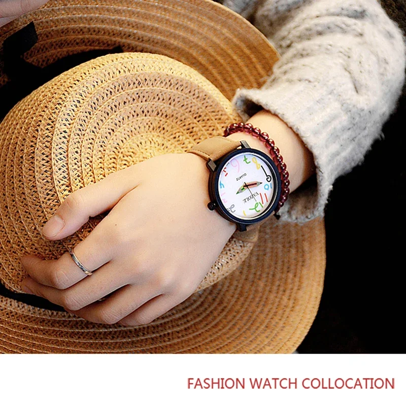 Women Watches Fashion Casual Big Number Analog Watches for Woman Leather Band Ladies Quartz Wristwatches Relógio Feminino - 2