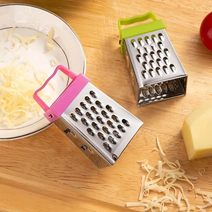 Stainless Steel Mini Cheese Grater Set - Multifunctional Metal Kitchen Tool for Shredding Cheese, Garlic, Ginger - Food-Safe