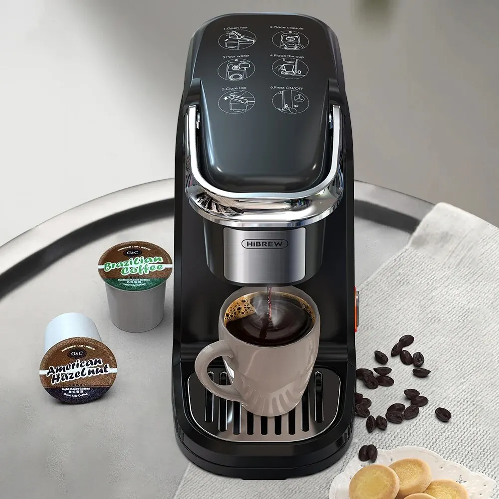 Hibrew filtr káva stroj brewer pro k-cup capsule& dno káva, čaj tvůrce horké voda dávkovač po jednom obsloužit káva tvůrce