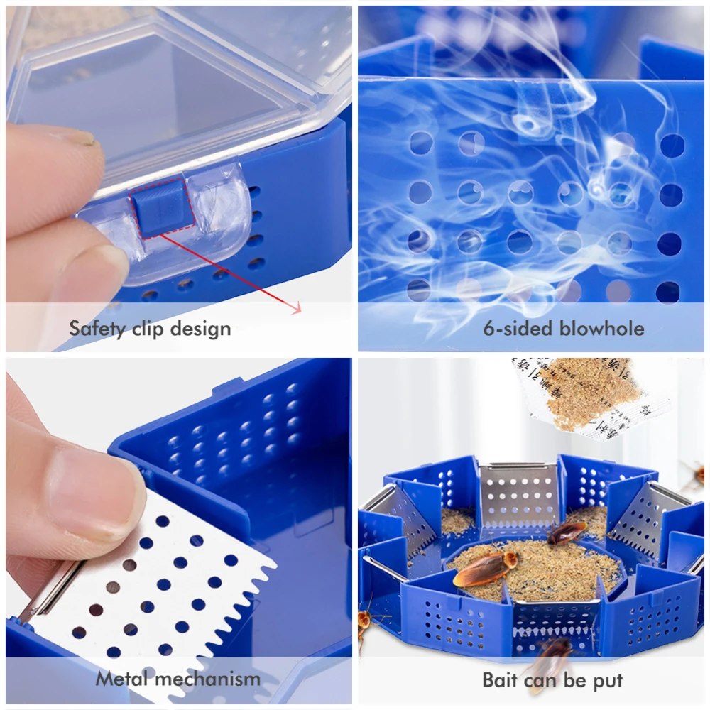 Cockroach Trap Box NonToxic Reusable Cockroach Trapper Pest Control