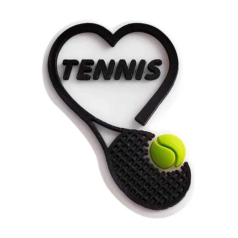 2 Stück PVC-Tennis-Serie, Ball liebende abnehmbare Schuhschnalle, Charm-Zubehör, Dekorationen für Sandalen, Sneaker, Clog-Armbänder, Spaß – Detail 10