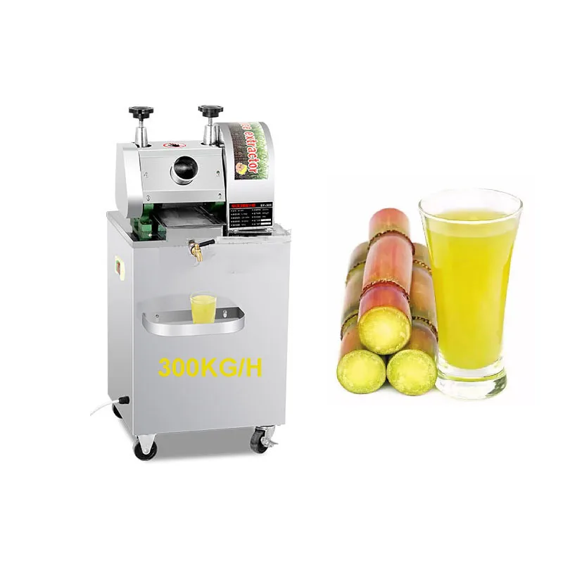 

300KG/H Commercial Sugarcane Juicer Cane-Juice Squeezer Automatic Stainless Steel Sugar Cane Machine Cane Crusher