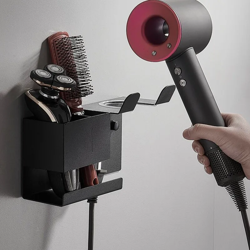 

Blower Shelves Shelves Accessories Straightener Holder Bathroom Hairdryer Wall Mounted Hair Dryer Organizer Rack