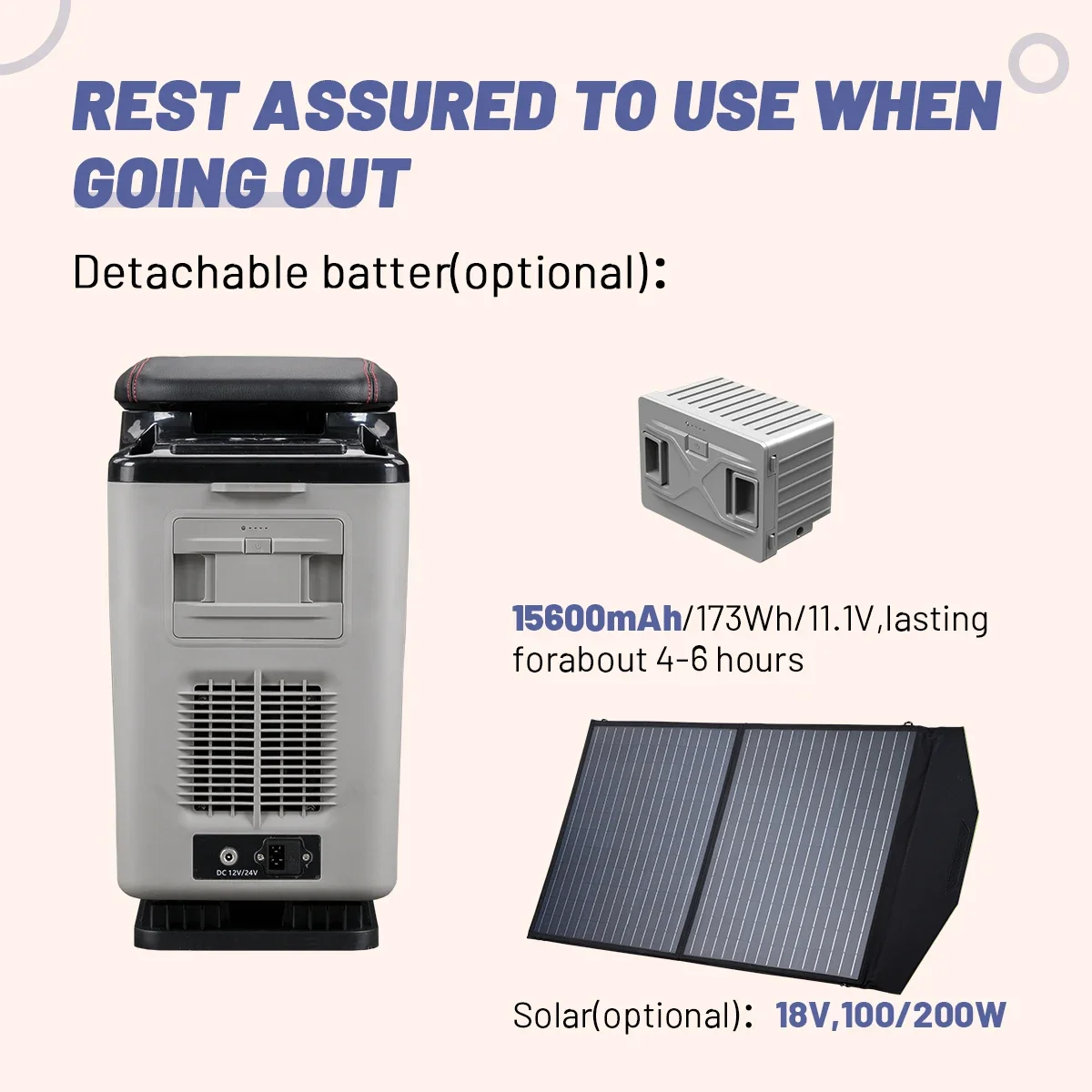 Alpicool CF15 Single Zone Cooler 12V AC DC Dual Use Freezer Electric Compressor Fridge Portable Camping Car Refrigerator