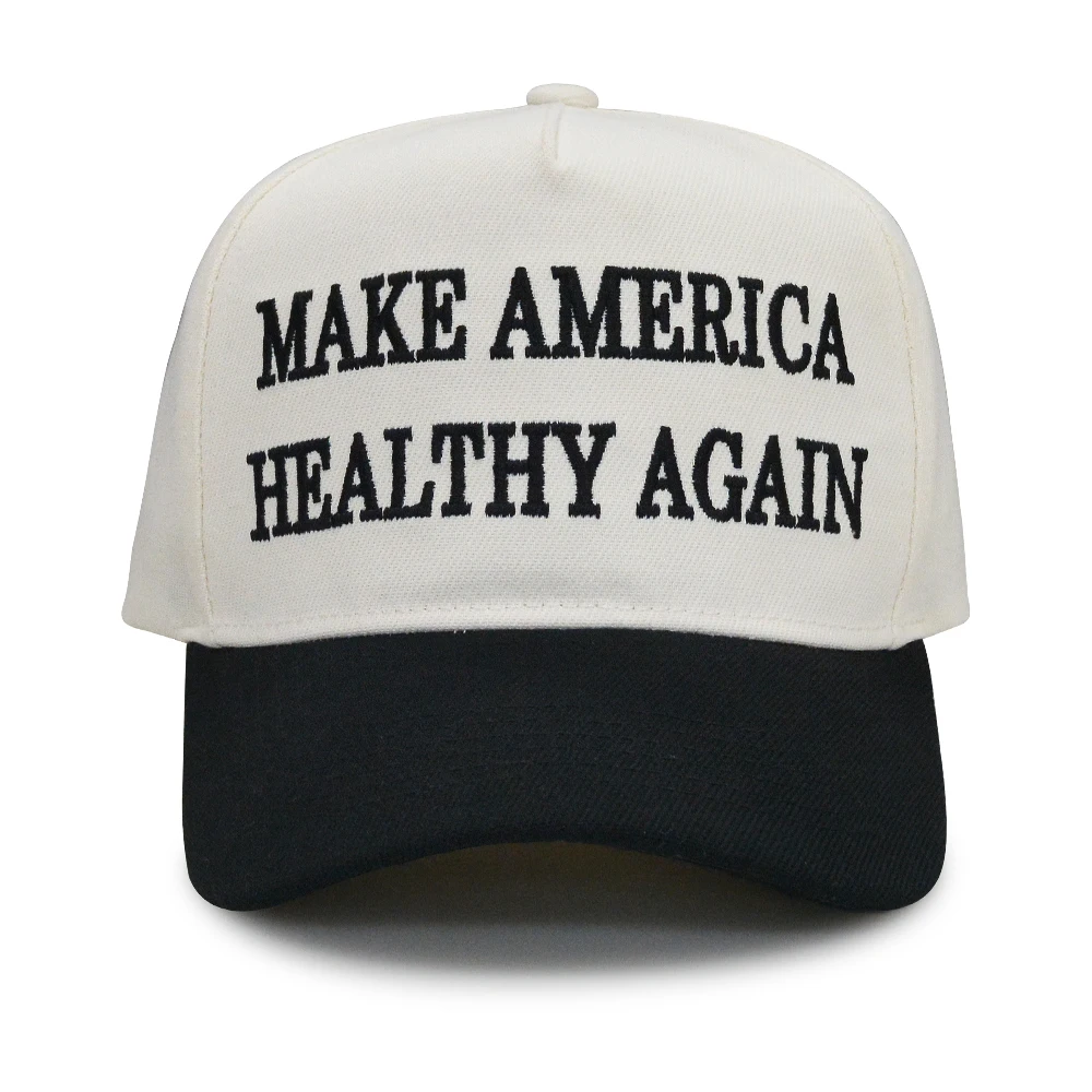 New Make America Healthy Again Letter Embroidered Baseball Cap Unisex Adjustable Outdoor Sports Visor Cap 4