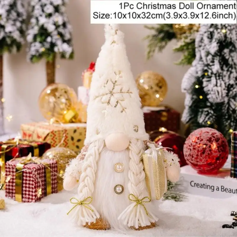 

Glowing Christmas Faceless Doll 30cm Tree Decorations Night Light Xmas Gift Navidad 2022 New Year Novedades Home Decor