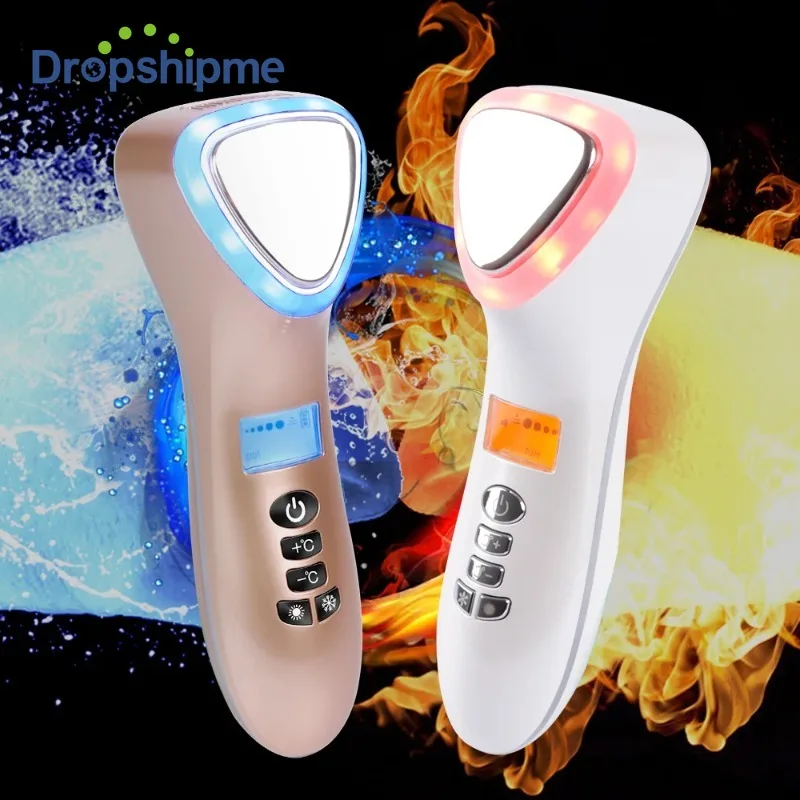 Cryotherapy Cooling Heating Vibration Massager Home Ice Compress Skin Cooler Hot Cold Hammer Skin Calming Eye Bags Edema Remover
