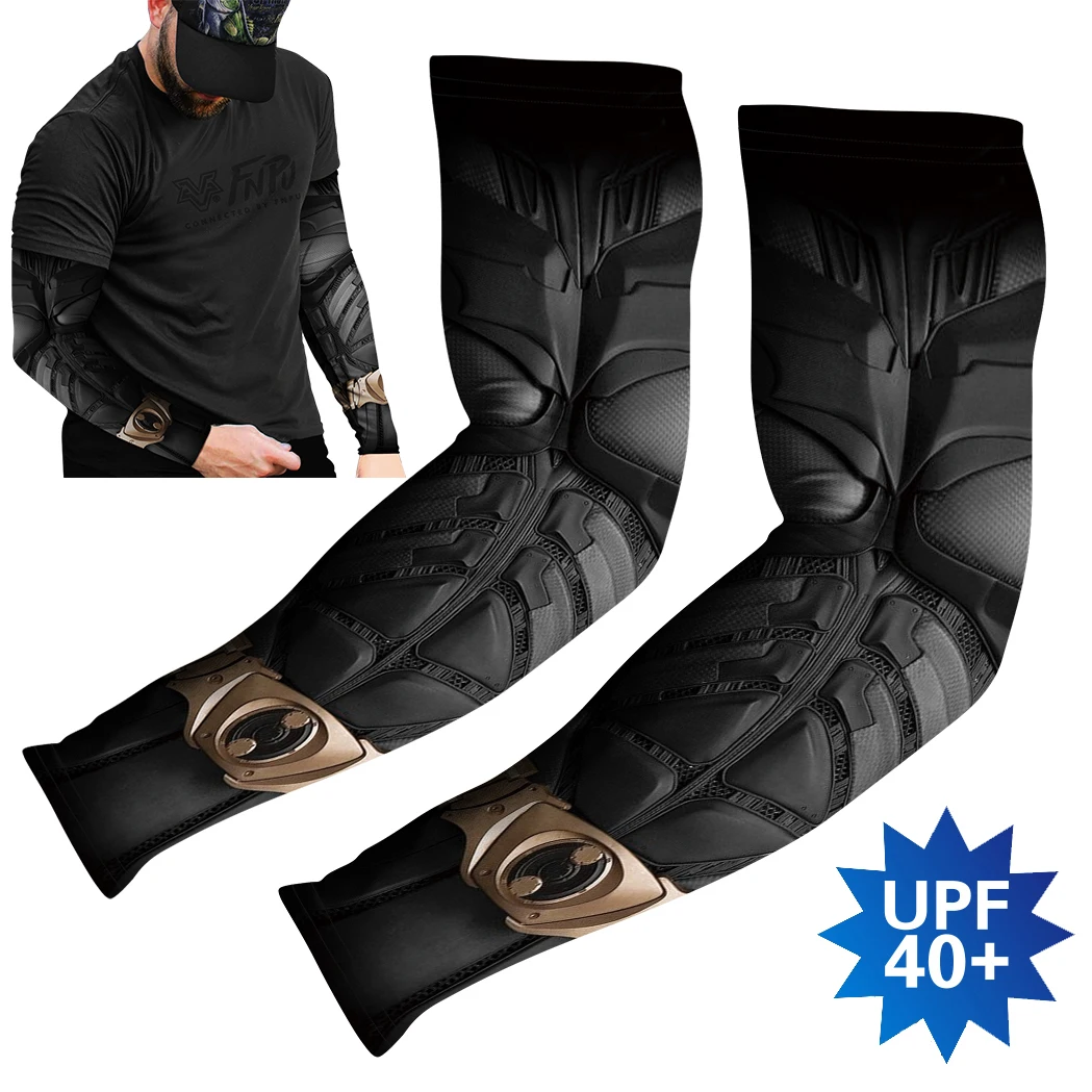 Manchons De Bras De Football Protection Solaire - Manches Compressives Respirantes Taille Unique Bleu Clair