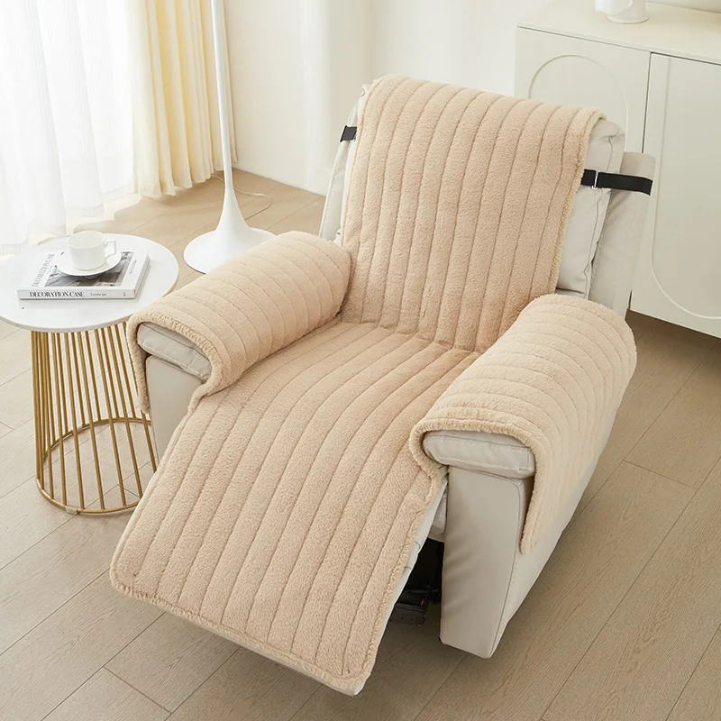 

Winter Thicken Plush Sofa Cover for Living Room Recliner Sofa Chair Cover Non-slip Dog Sofa Mat 1 Seater Recliner Sofa Slipcover