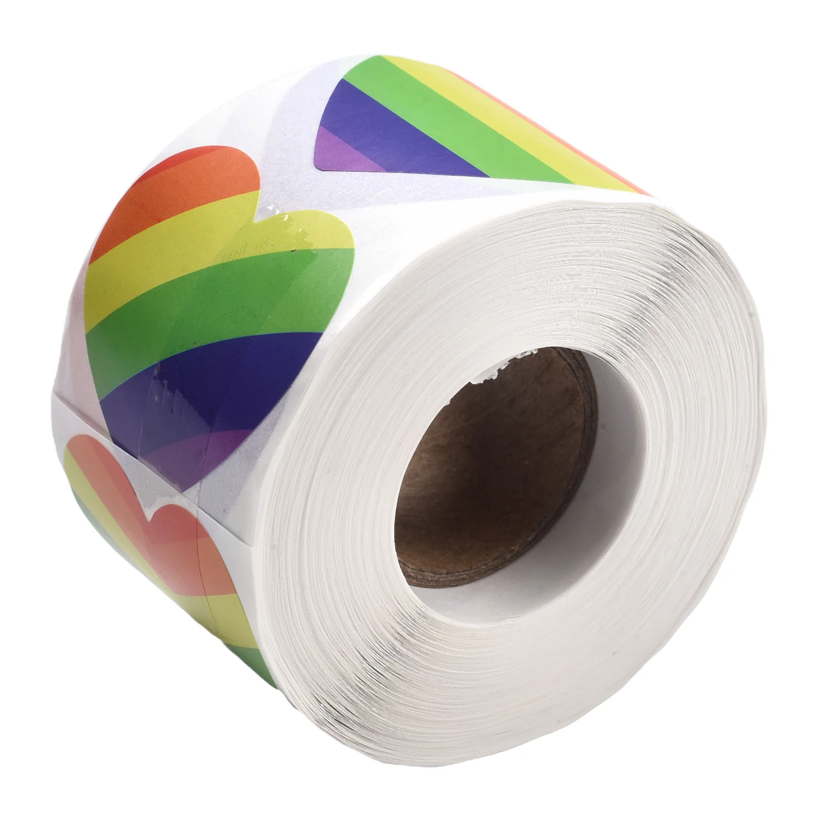 Decorative Stickers Self Adhesive Stickers Adhesive Stickers Roll Packaging Stickers Packaging Stickers Gift Box Stickers DIY Scrapbooking Accessories 500Pcs Love Rainbow Sticker Labels Heart Shape Scrapbooking Gift Packaging Party Wedding Valentine's Day Sticker