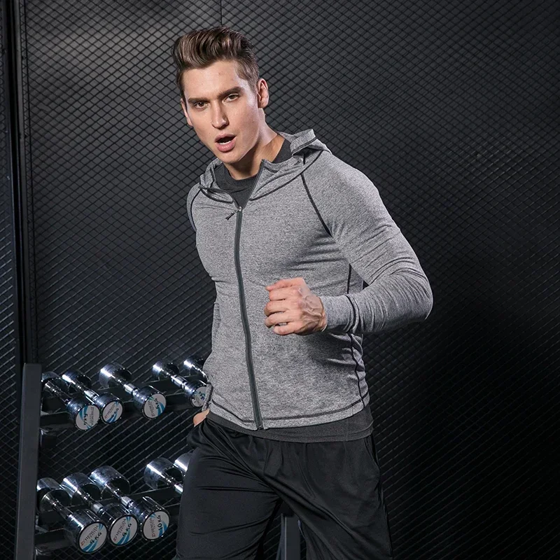 Rashguard Men Compression Sportswear Set Gym Running Sport Clothes Jogging Tights Tracksuit Fitness T-Shirt Windbreaker Leggings 5