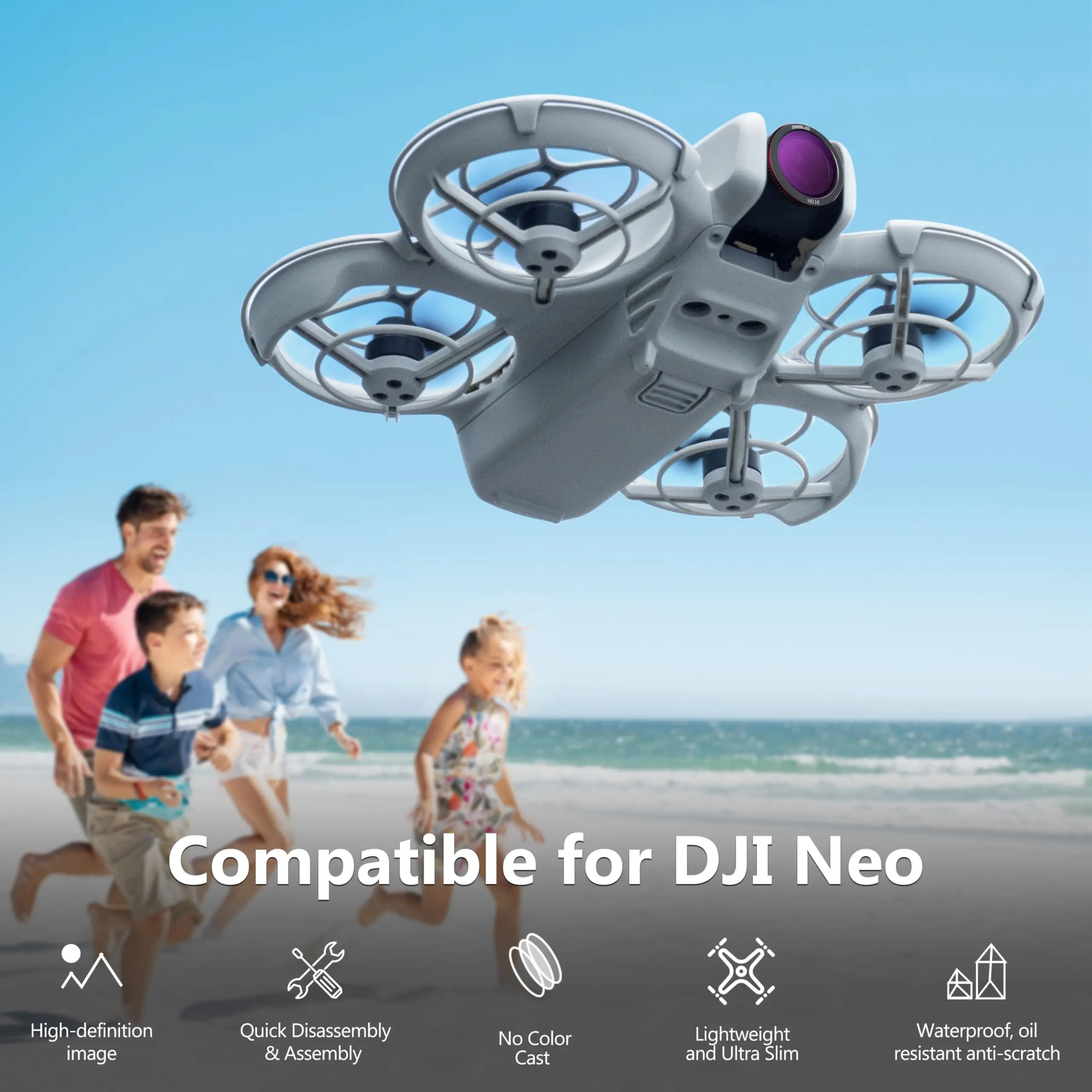 Lot de 4 Filtres ND et UV Magnétiques pour DJI Neo