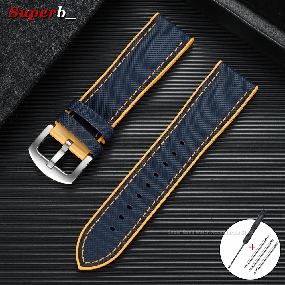 Men's Waterproof Nylon & Silicone Hybrid Watch Strap Bracelet