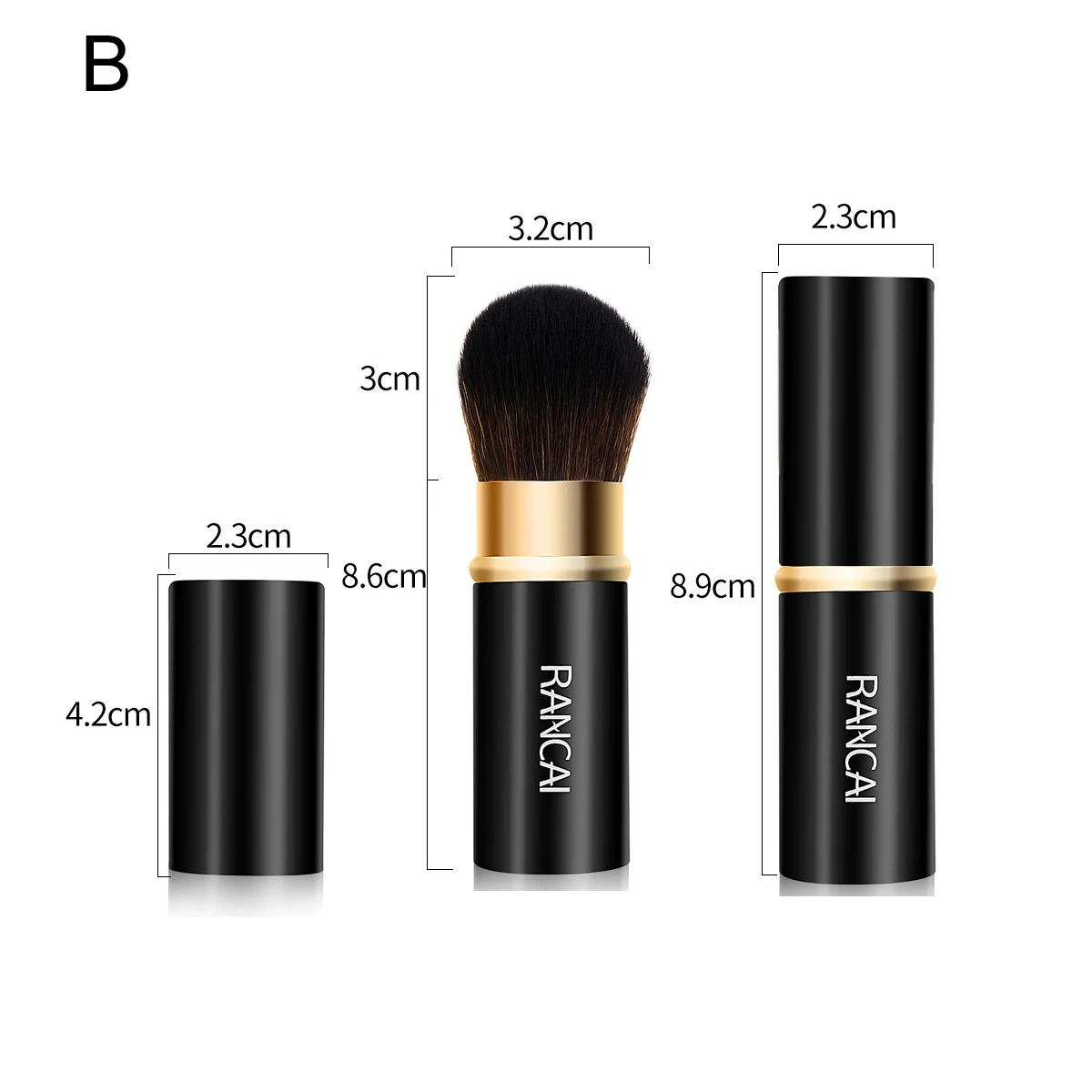 Convenient Retractable Makeup Brushes Foundation Brush Foundation Powder Contour Kabuki Makeup Brushes Portable Make Up Brushes