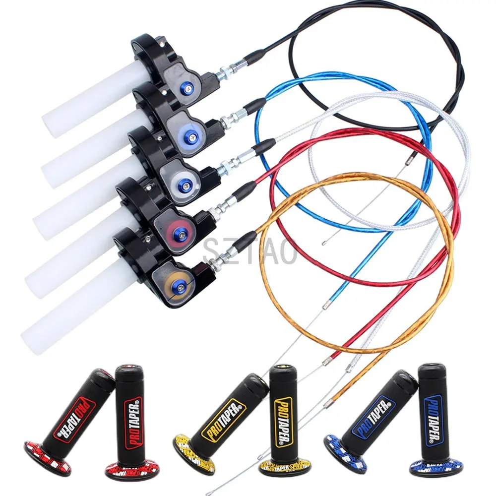 Motorcycle Grips With 1/4 Quick Turn Throttle Settle 1200MM Throttle