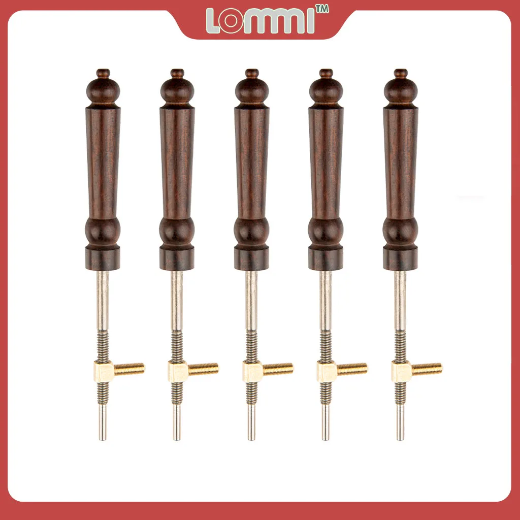 Lommi 5 Pezzi Arco Violino Rana Punta A Vite Puntale Occhiello Barocco Violino Serpente Vite Lunga Occhielli Arco Liutaio Arco Viola Arco