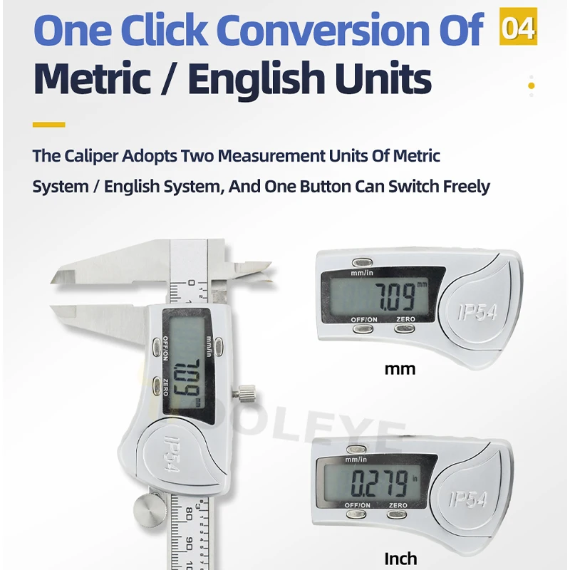 IP54 Stainless Steel Digital Calipers Pachymeter Measuring Tools Carpenter Tools Electronic Caliper Metal Vernier Ruler