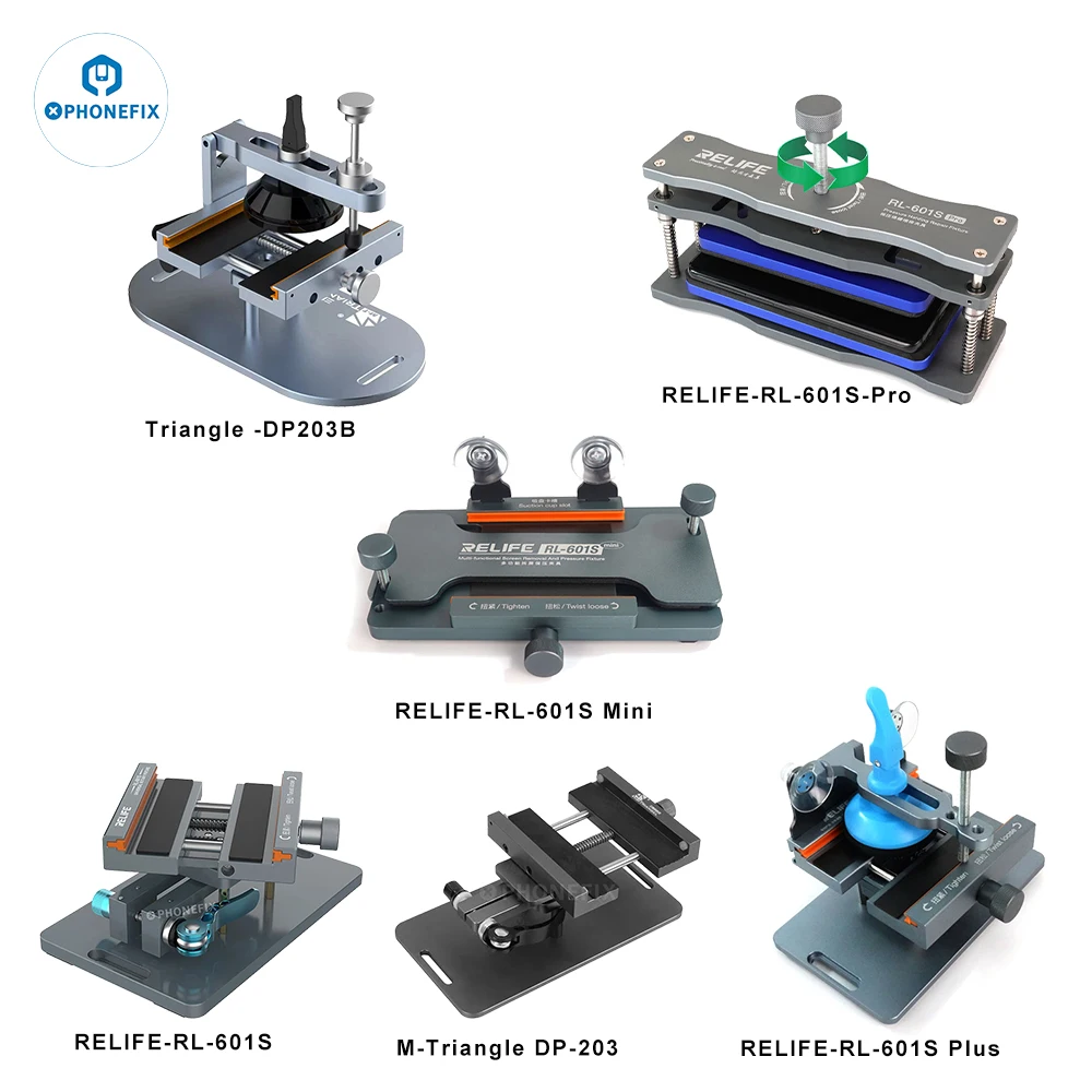 M-Triangle DP-203 RELIFE RL-601S Pro Free Heating LCD Screen Separator Quick Screen Removal Fixture for iPhone Android Repair
