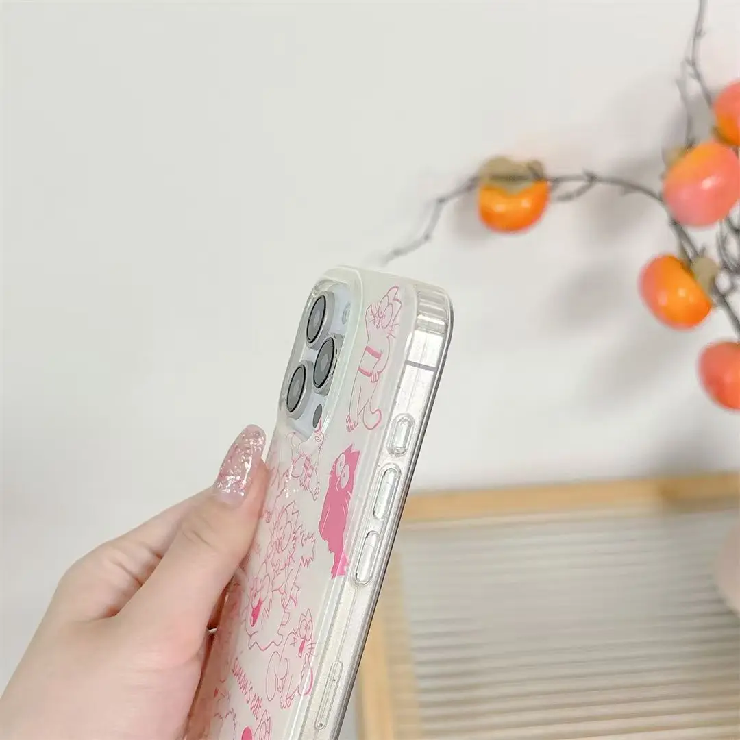 Cartoon Cat Stand Holder Phone Case Cover