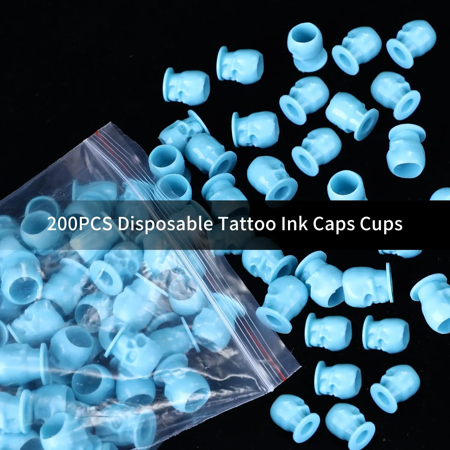 50/100/200pcs 15 styles Disposable Microblading Tattoo Ink Cups Permanent Makeup Pigment Holder Container Cap Tattoo Accessories 3