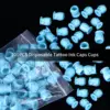 50/100/200pcs 15 styles Disposable Microblading Tattoo Ink Cups Permanent Makeup Pigment Holder Container Cap Tattoo Accessories 3