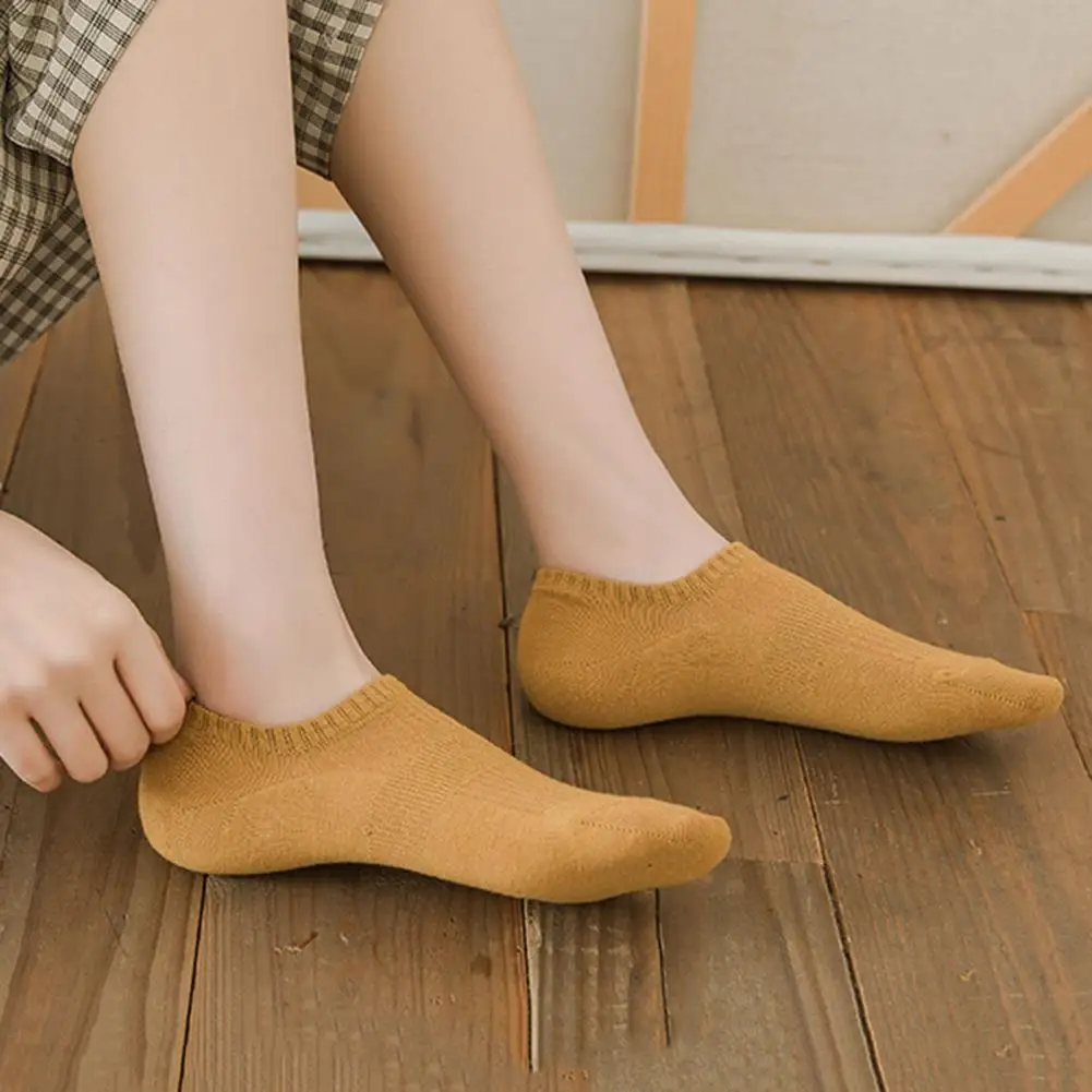 

Spring Summer Women Socks Japanese Style Women's Boat Socks with High Elasticity Anti-slip Features Soft for Comfort