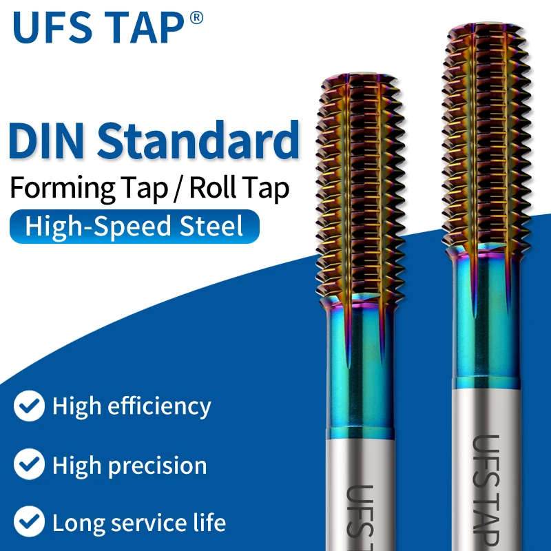 UFS TAP 1개 HSS-CO DIN 371 376 표준 성형/롤탭 나선형 플루트/포인트 탭 M2 M3 M4 M5 M6 M8 M10 M12 기계 나사탭