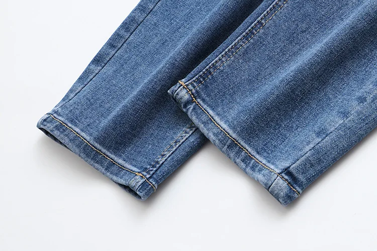 Women's Clothing Jeans 2022 Spring Fashion High Waist Stretch Denim Harem Pants Brief Casual Labelling Blue Bottoms D6-5003 good american jeans