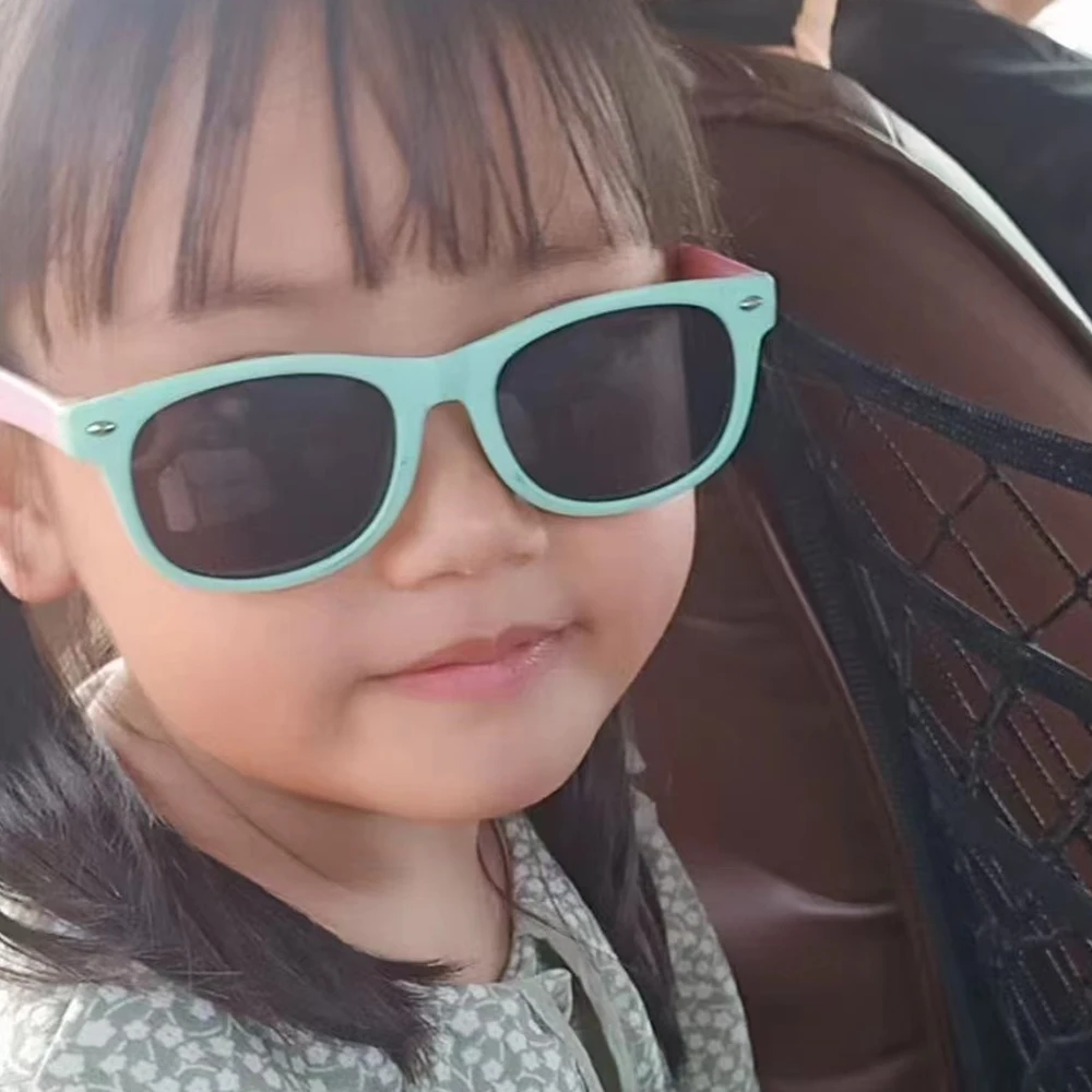 

Round Polarized Kids Sunglasses Silicone Flexible Safety Children Sun Glasses Fashion Boys Girls Shades Eyewear UV400 S003