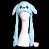 Women's Cute Beanies Hat Animal Rabbit Ears Glowing Moving Short Plush Warm Skullies Cap Autumn Winter Outdoor Travel Casual Hat 4