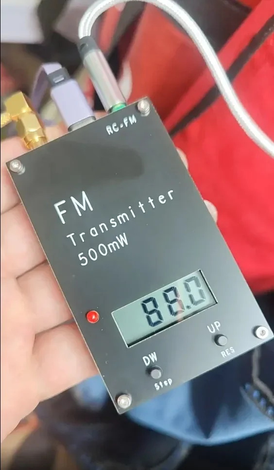Fm 무선 송신기 디지털 디스플레이, 야외 사용을 위한 GPS 리시버 안테나, 500mw 스테레오, 76-108m, 2000m