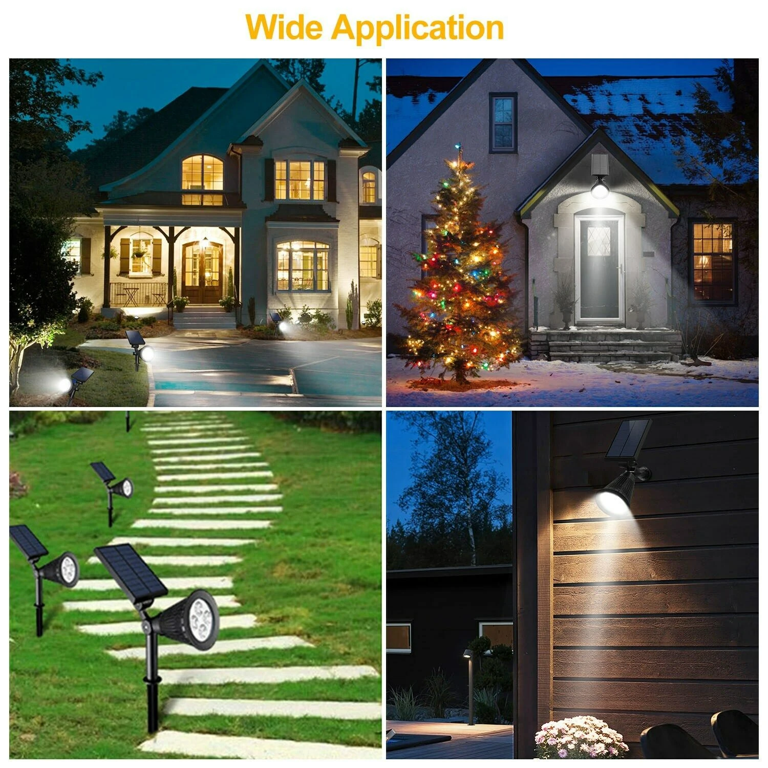 Enhanced Weather-Resistant Design Spotlights for Improved Visibility and Safety-Set of 2 Energy-Efficient Reliable Durable LED