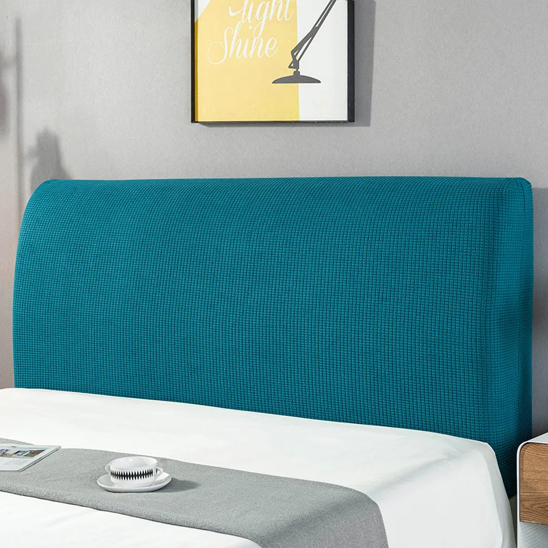 Solid Color Thicken Elastic Bed Headboard Cover Plush Polar Fleece for Home velvet headboard cover bed headboard cover