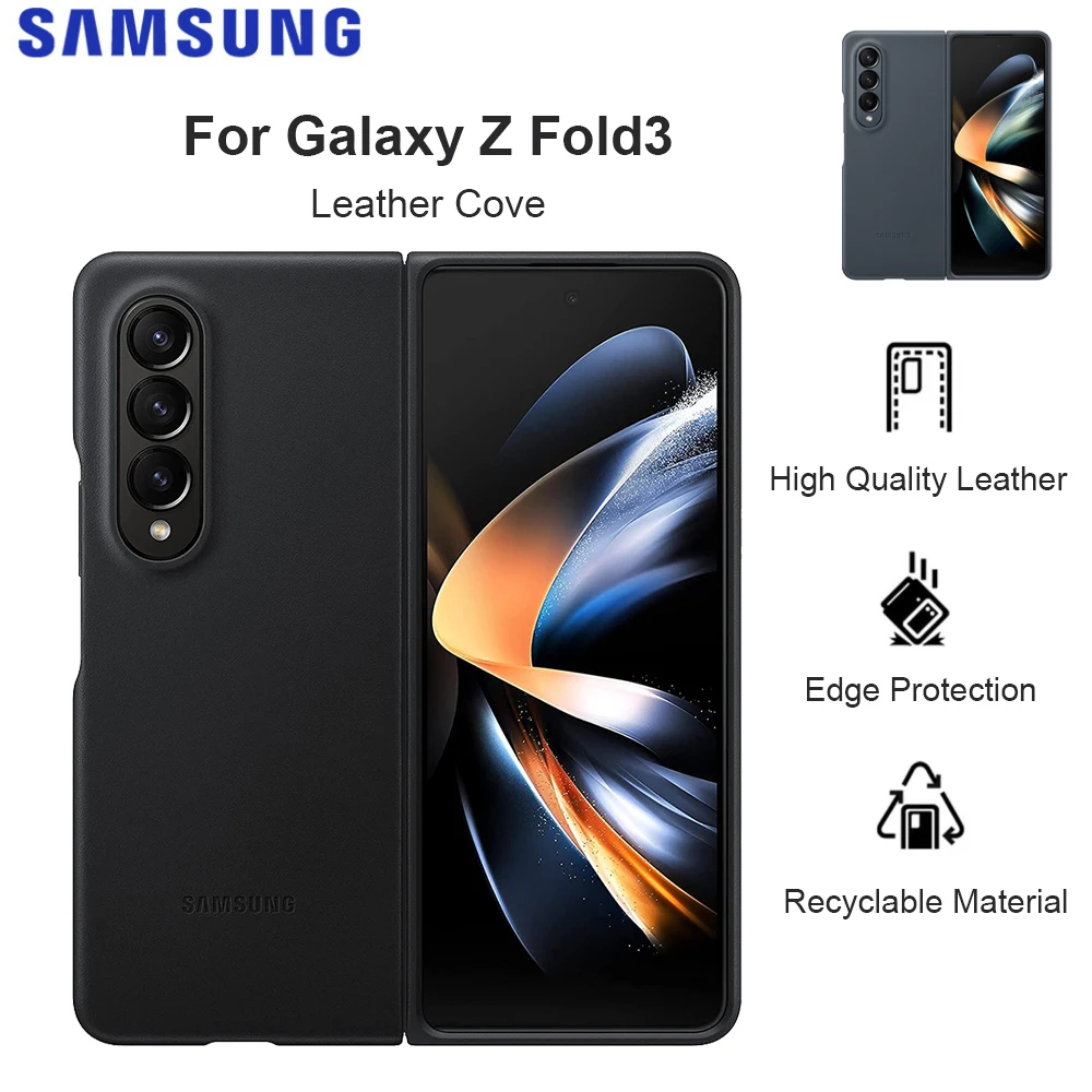 Custodia In Pelle Originale Samsung Galaxy Z Fold4 Per Samsung Galaxy Z Fold4 5G Custodia Protettiva Per Telefono Half-Wrapped Ef-Vf936L
