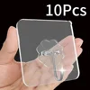 Transparent Wall Hooks Hangers Self Adhesive Door Wall Hangers Hooks Suction Heavy Load Rack For Kitchen Bathroom Accessories 1