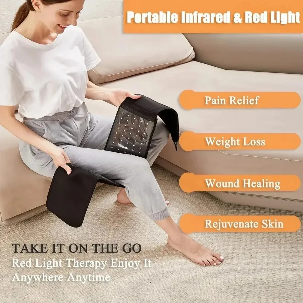 ZONGKUNG Red＆Infrared Light Belt 660nm&850nm Full Body LED Devices Large Pads Wearable Wrap for Body Waist,Back,Belly Pad