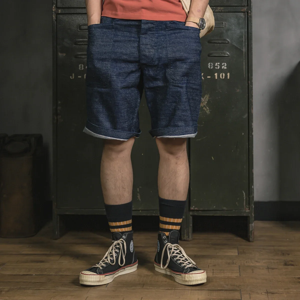 Bronson USN Deck Dungarees Shorts 1940s Style Pants 10oz Selvedge Denim Rinsed