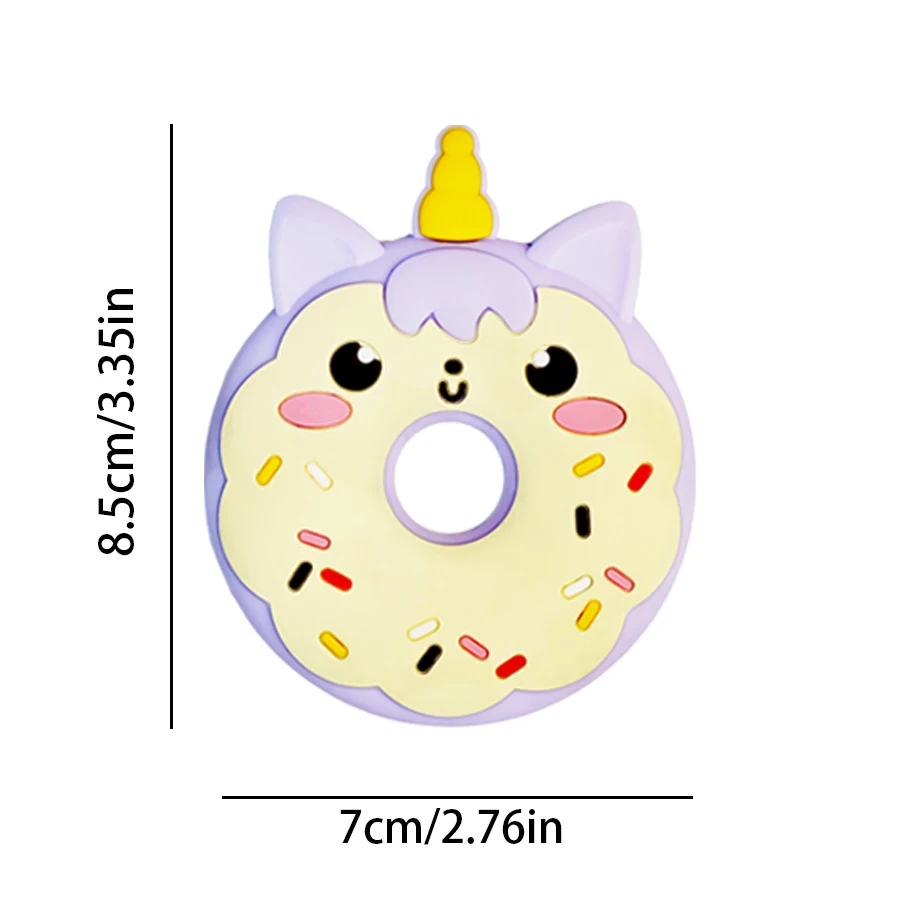 Silicone Teething Toys Cartoon donut shape baby teether Newborn Teething Toys Baby Silicone Teether Soothing Teething BPA free Newborn Gift