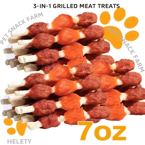 Triple-Flavored Kabob, Dog Treats to A Rawhide-Free Chew Made with Real Chicken, Beef And Liver, Delicious Dog Chews - Image 4