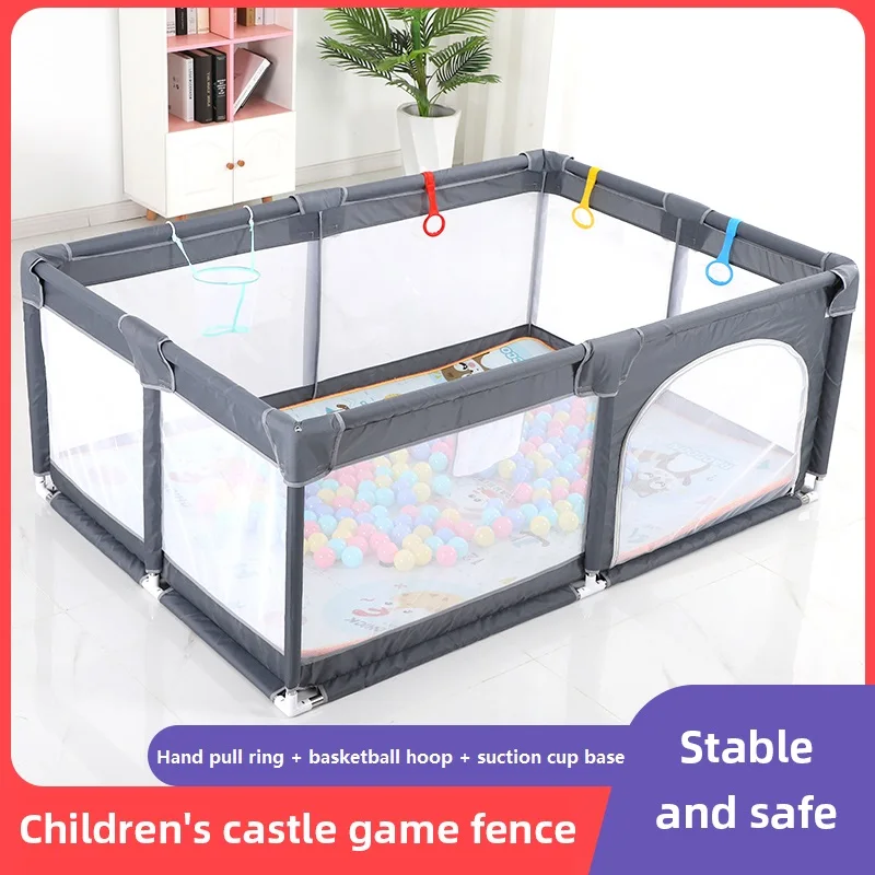 Baby Playpen with Mosquito Net For Children Safety Barrier