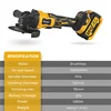 BABEQ 125mm Brushless Electric Angle Grinder 3 Gears Cordless Impact Grinding Woodworking Power Tools For Makita 18V Battery 3