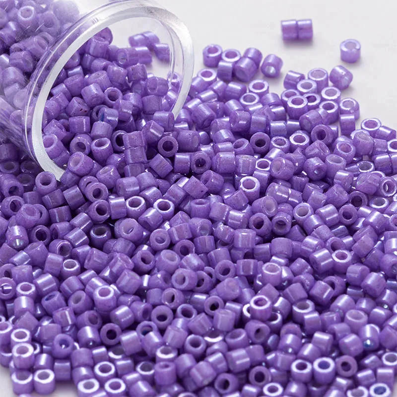 Glass Beads 1.6mm 2000pcs/Tube for Needlework Jewelry Making Sewing
